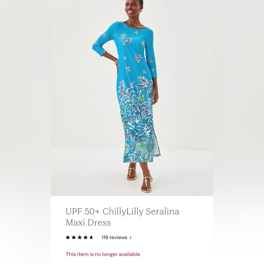 LILLY PULITZER  UPF 50+ ChillyLilly Seralina Maxi Dress⭐️ - Picture 16 of 16